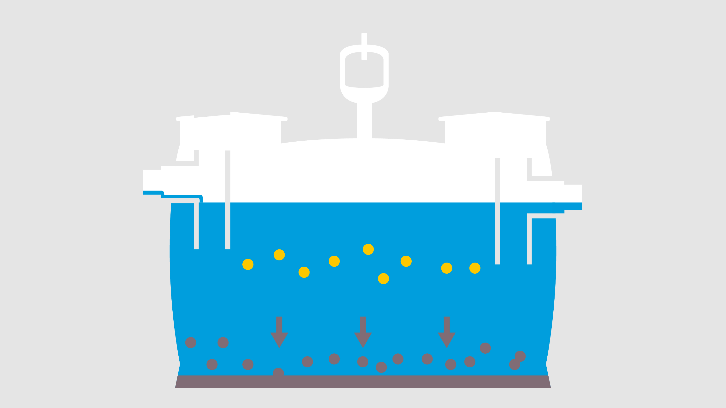 Formation of the sludge layer.