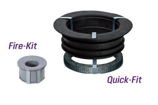 Brand- und Rauchgasschutzeinsatz Fire-Kit und Durchgangsdichtung Quick-Fit Brand- und Rauchgasschutzeinsatz Fire-Kit und Durchgangsdichtung Quick-Fit