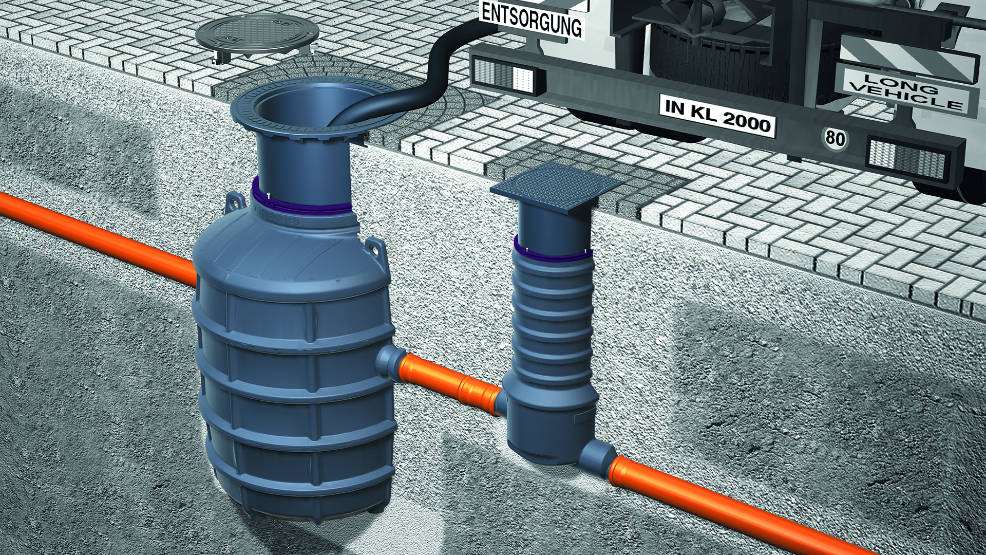 Entleerung der Version EasyClean ground Standard