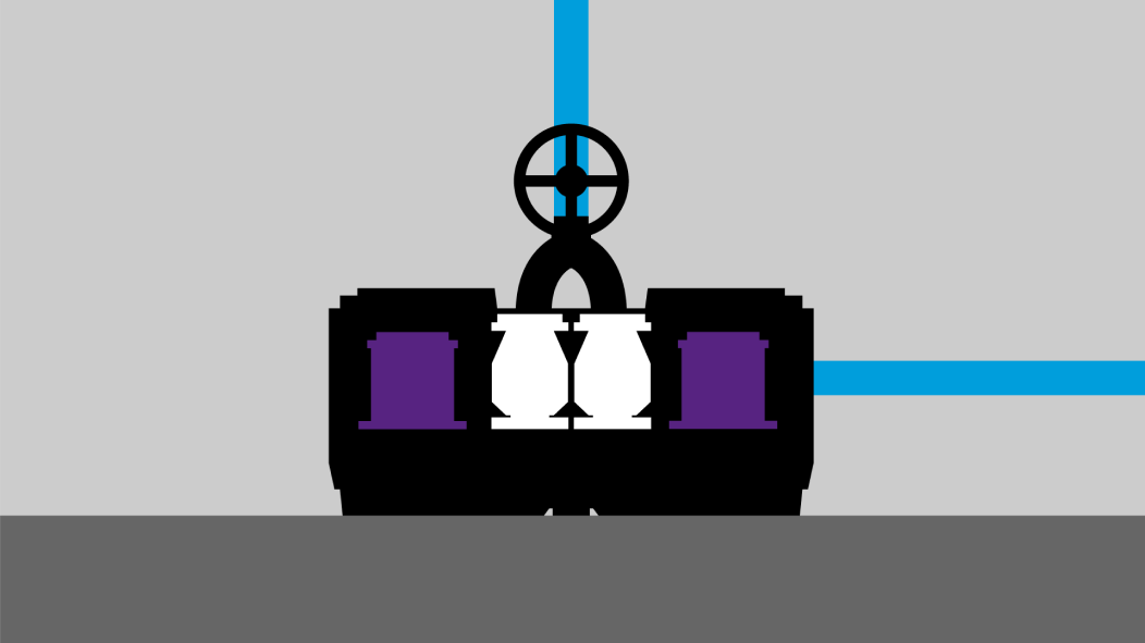 Skizzendarstellung einer Reservefördereinrichtung