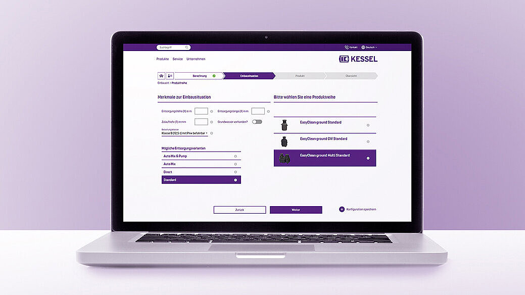 Planungstool SmartSelect für Abscheidetechnik