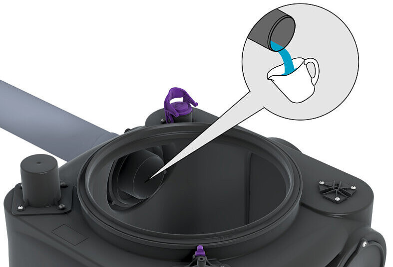 Probenahme bei Hebeanlage Aqualift S 100 Probenahme bei Hebeanlage Aqualift S 100