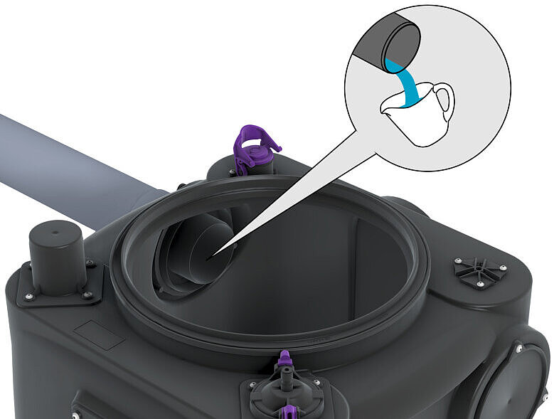 Probenahme bei Hebeanlage Aqualift S 100 Probenahme bei Hebeanlage Aqualift S 100