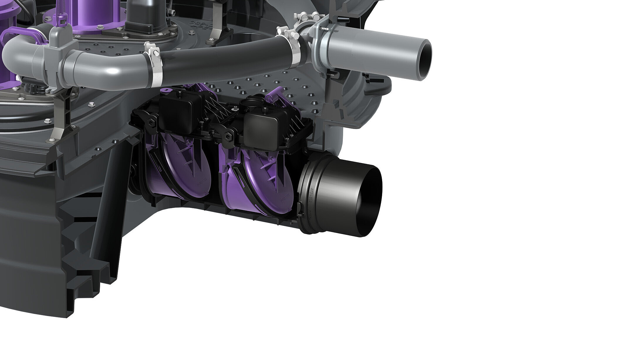 Zwei motorische Rückstauverschlüsse sorgen für doppelte Sicherheit Zwei motorische Rückstauverschlüsse sorgen für doppelte Sicherheit