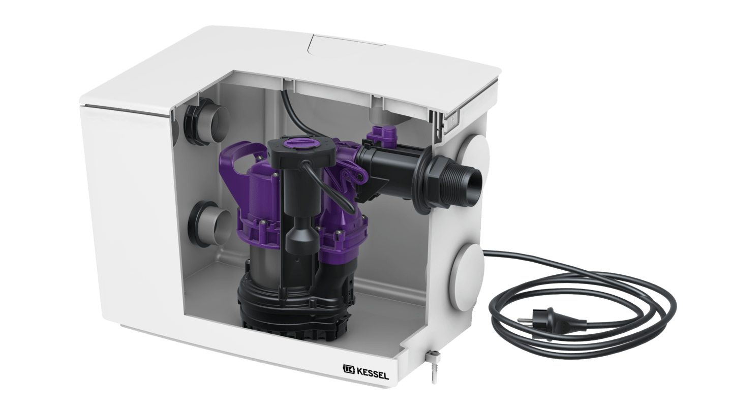 Kleinhebeanlage Minilift L mit Pumpe GTF 500